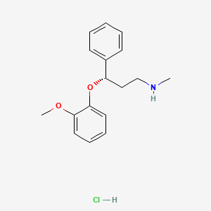 molecular formula C17H22ClNO2 B12764176 Nisoxetine hydrochloride, (-)- CAS No. 114446-54-7