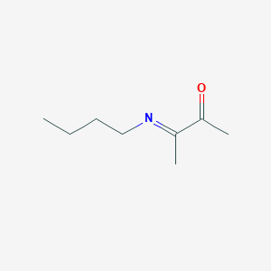 molecular formula C8H15NO B127642 2-Butanone, 3-(butylimino)-, (E)-(9CI) CAS No. 140405-47-6