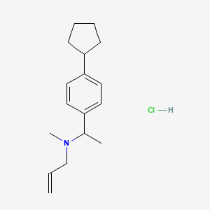 molecular formula C17H26ClN B12764207 N-Allyl-N-methyl-1-(4-cyclopentylphenyl)ethylamine hydrochloride CAS No. 80649-48-5