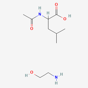 molecular formula C10H22N2O4 B12764224 Acetylleucine monoethanolamine CAS No. 149-90-6