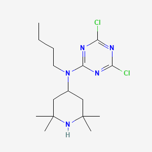 molecular formula C16H27Cl2N5 B12764391 N-Butyl-4,6-dichloro-N-(2,2,6,6-tetramethyl-4-piperidyl)-1,3,5-triazin-2-amine CAS No. 63812-63-5