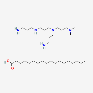 molecular formula C32H71N5O2 B12764405 N'-[3-[3-aminopropyl-[3-(dimethylamino)propyl]amino]propyl]propane-1,3-diamine;octadecanoic acid CAS No. 68611-21-2