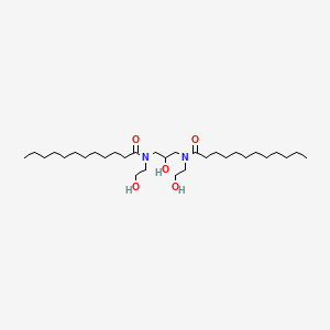 molecular formula C31H62N2O5 B12764421 Hydroxypropyl bislauramide monoethanolamide CAS No. 211184-48-4