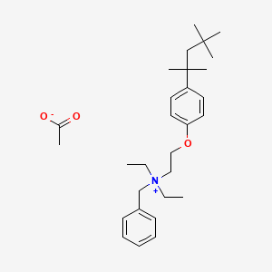 molecular formula C29H45NO3 B12764459 Benzyldiethyl(2-(4-(1,1,3,3-tetramethylbutyl)phenoxy)ethyl)ammonium acetate CAS No. 83833-10-7