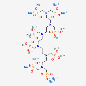 molecular formula C18H44N6Na8O24P8 B12764463 Octasodium octahydrogen (ethane-1,2-diylbis(((phosphonatomethyl)imino)ethane-2,1-diyl((phosphonatomethyl)imino)ethane-2,1-diylnitrilobis(methylene)))tetrakisphosphonate CAS No. 93892-80-9