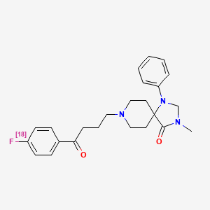 molecular formula C24H28FN3O2 B12764478 Mespiperone F-18 CAS No. 96203-19-9