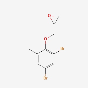 molecular formula C10H10Br2O2 B12764482 2,4-Dibromo-6-methylphenyl glycidyl ether CAS No. 75150-13-9