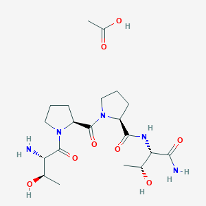 molecular formula C20H35N5O8 B12764501 Rapastinel acetate CAS No. 491872-39-0