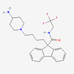 molecular formula C25H30F3N3O B12764543 Lomitapide metabolite M4 CAS No. 182431-14-7