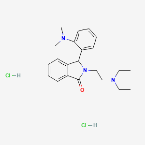 molecular formula C22H31Cl2N3O B12764573 2-(2-Diethylaminoethyl)-3-(2-dimethylaminophenyl)isoindolin-1-one dihydrochloride CAS No. 116870-78-1