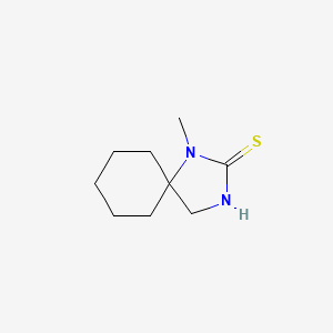 molecular formula C9H16N2S B12764588 1,3-Diazaspiro(4.5)decane-2-thione, 1-methyl- CAS No. 111964-41-1