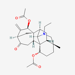 molecular formula C26H35NO5 B12764625 Songorine diacetate CAS No. 67806-01-3