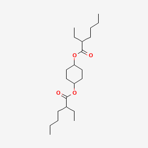molecular formula C22H40O4 B12764634 1,4-Cyclohexanediol bis-ethylhexanoate CAS No. 53148-31-5
