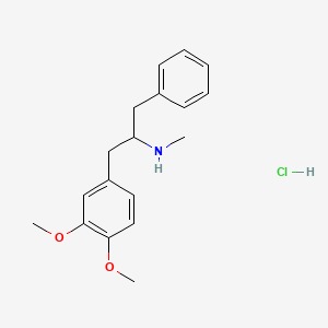 molecular formula C18H24ClNO2 B12764655 N-Methyl-1-(3,4-dimethoxyphenyl)-3-phenyl-2-propylamine hydrochloride CAS No. 93081-17-5