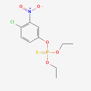 molecular formula C10H13ClNO5PS B12764667 Phosphorothioic acid, O-(4-chloro-3-nitrophenyl) O,O-diethyl ester CAS No. 84197-35-3