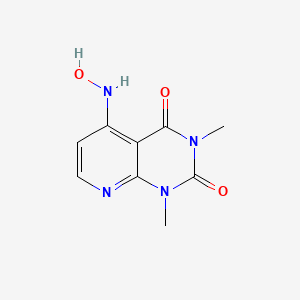 molecular formula C9H10N4O3 B12764672 Pyrido(2,3-d)pyrimidine-2,4(1H,3H)-dione, 1,3-dimethyl-5-(hydroxyamino)- CAS No. 112734-97-1