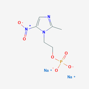 molecular formula C6H8N3Na2O6P B12764750 Metronidazole disodium phosphate CAS No. 111682-58-7