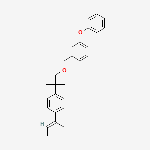 molecular formula C27H30O2 B12764842 3-Phenoxybenzyl 2-(4-(2-buten-2-yl)phenyl)-2-methylpropyl ether CAS No. 80854-12-2