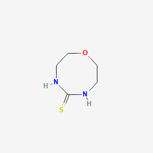 molecular formula C5H10N2OS B12764865 1,4,6-Oxadiazocane-5-thione CAS No. 74804-37-8