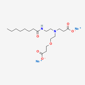 molecular formula C18H32N2Na2O6 B12764869 Disodium capryloamphodipropionate CAS No. 307519-91-1