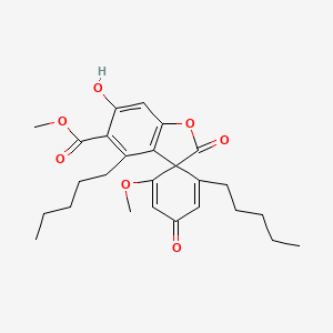 molecular formula C26H32O7 B12764894 Methyl picrolichenate CAS No. 19314-88-6