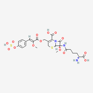 molecular formula C25H29N3O14S2 B12764927 Cephamycin A CAS No. 34279-78-2