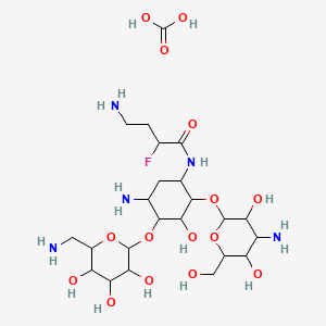 molecular formula C23H44FN5O15 B12764950 Butakacin CAS No. 130592-05-1