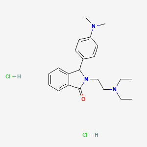 molecular formula C22H31Cl2N3O B12765028 2-[2-(diethylamino)ethyl]-3-[4-(dimethylamino)phenyl]-3H-isoindol-1-one;dihydrochloride CAS No. 116870-86-1