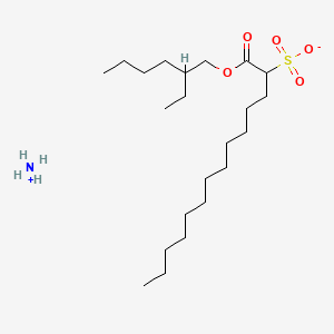 molecular formula C22H47NO5S B12765034 Tetradecanoic acid, 2-sulfo-, 1-(2-ethylhexyl) ester, ammonium salt CAS No. 70788-32-8