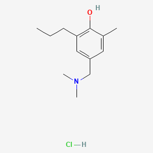 molecular formula C13H22ClNO B12765096 Phenol, 4-(dimethylaminomethyl)-2-methyl-6-propyl-, hydrochloride CAS No. 96432-75-6