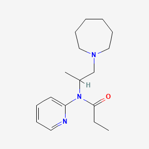 molecular formula C17H27N3O B12765109 N-(2-(Hexahydro-1H-azepin-1-yl)-1-methylethyl)-N-2-pyridinylpropanamide CAS No. 54152-75-9