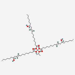 molecular formula C57H110O10Ti B12765119 Titanium, tris((9Z,12R)-12-hydroxy-9-octadecenoato-kappaO)(2-propanolato)-, (T-4)- CAS No. 68938-91-0