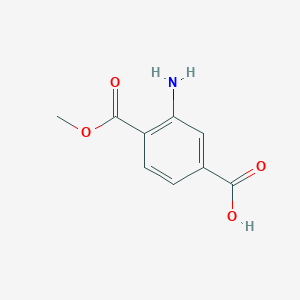 molecular formula C9H9NO4 B1276513 3-Amino-4-(methoxycarbonyl)benzoic acid CAS No. 60728-41-8