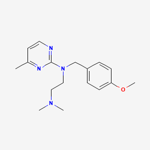 molecular formula C17H24N4O B12765142 Pyrimidine, 2-((2-(dimethylamino)ethyl)(p-methoxybenzyl)amino)-4-methyl- CAS No. 109036-85-3