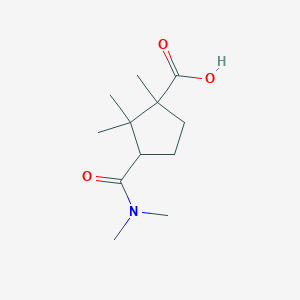 3-(Dimethylcarbamoyl)-1,2,2-trimethylcyclopentane-1-carboxylic acid