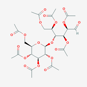 molecular formula C28H38O19 B12765175 Cellobiose octaacetate, D- CAS No. 5853-08-7