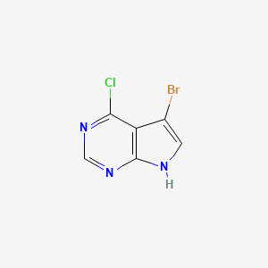 molecular formula C6H3BrClN3 B1276520 5-Bromo-4-chloro-7H-pyrrolo[2,3-d]pyrimidine CAS No. 22276-95-5