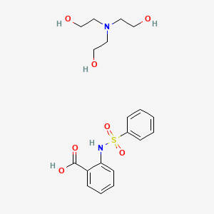 molecular formula C13H11NO4S.C6H15NO3<br>C19H26N2O7S B12765226 Einecs 279-037-1 CAS No. 79025-97-1