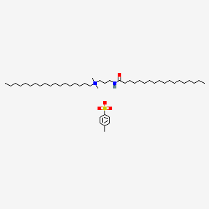 molecular formula C41H85N2O.C7H7O3S<br>C48H92N2O4S B12765247 Dimethyl(octadecyl)(3-(stearoylamino)propyl)ammonium toluene-p-sulphonate CAS No. 83554-37-4