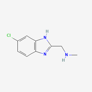molecular formula C9H10ClN3 B1276529 (5-Chloro-1H-benzoimidazol-2-ylmethyl)-methyl-amine CAS No. 175530-30-0