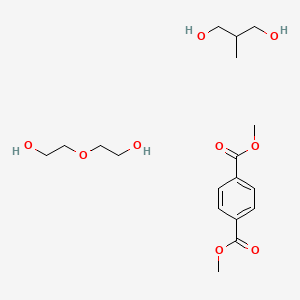 molecular formula C18H30O9 B12765297 Dimethyl benzene-1,4-dicarboxylate;2-(2-hydroxyethoxy)ethanol;2-methylpropane-1,3-diol CAS No. 164780-85-2