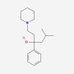 molecular formula C18H29NO B12765313 alpha-(2-Methylpropyl)-alpha-phenyl-1-piperidinepropanol CAS No. 110195-74-9