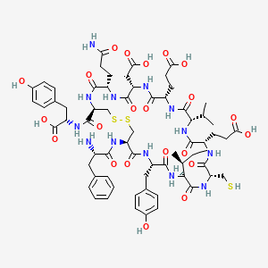 molecular formula C66H89N13O22S3 B12765319 Cdr3ame(82-89) CAS No. 174490-50-7