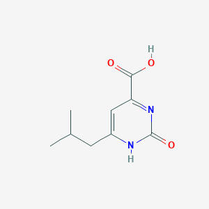 molecular formula C9H12N2O3 B1276535 2-Hydroxy-6-isobutylpyrimidine-4-carboxylic acid CAS No. 876715-59-2