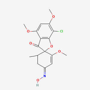 molecular formula C17H18ClNO6 B12765352 Griseofulvin 4'-oxime CAS No. 13215-54-8