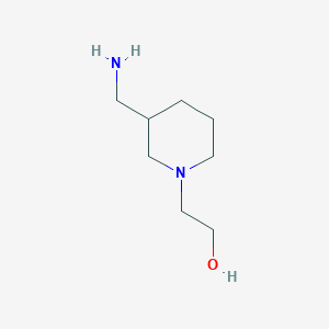 molecular formula C8H18N2O B1276540 2-[3-(Aminomethyl)piperidin-1-yl]ethanol CAS No. 915921-37-8