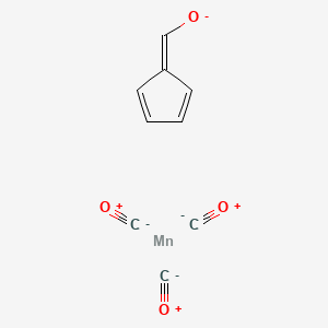 molecular formula C9H5MnO4- B12765409 Cymantrenecarboxaldehyde CAS No. 12152-61-3