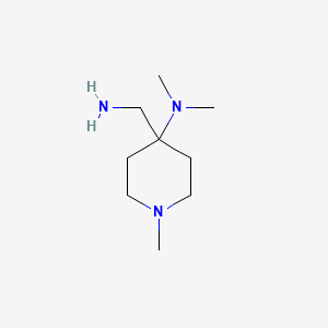 4-(aminomethyl)-N,N,1-trimethylpiperidin-4-amine