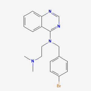 molecular formula C19H21BrN4 B12765493 Quinazoline, 4-((p-bromobenzyl)(2-(dimethylamino)ethyl)amino)- CAS No. 103271-50-7