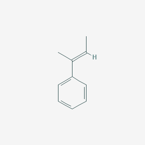 molecular formula C10H12 B127655 Benzene, (1-methyl-1-propenyl)-, (E)- CAS No. 768-00-3